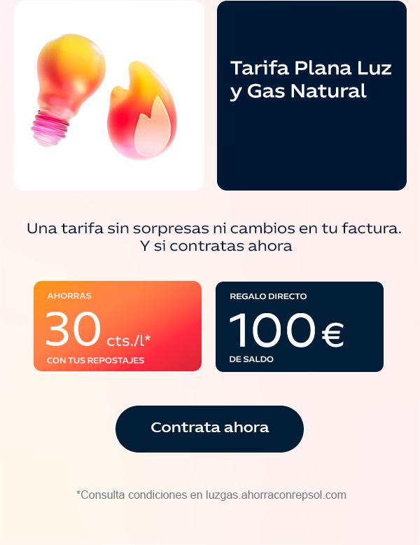 Tarifa Plana Luz y Gas Natural. Una tarifa sin sorpresas ni cambios en tu factura