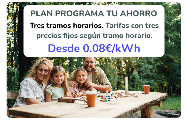 La única tarifa de luz donde podrás encontrar horas del día a 0.05€/kWh